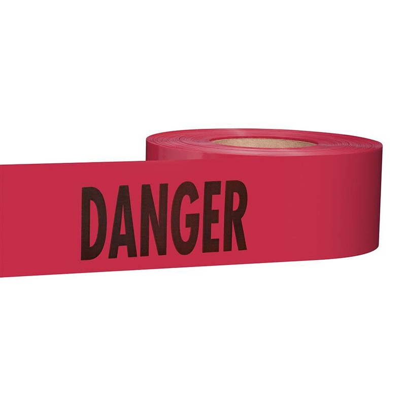 1000 ft. Premium Red Barricade Tape – Danger 77-1004