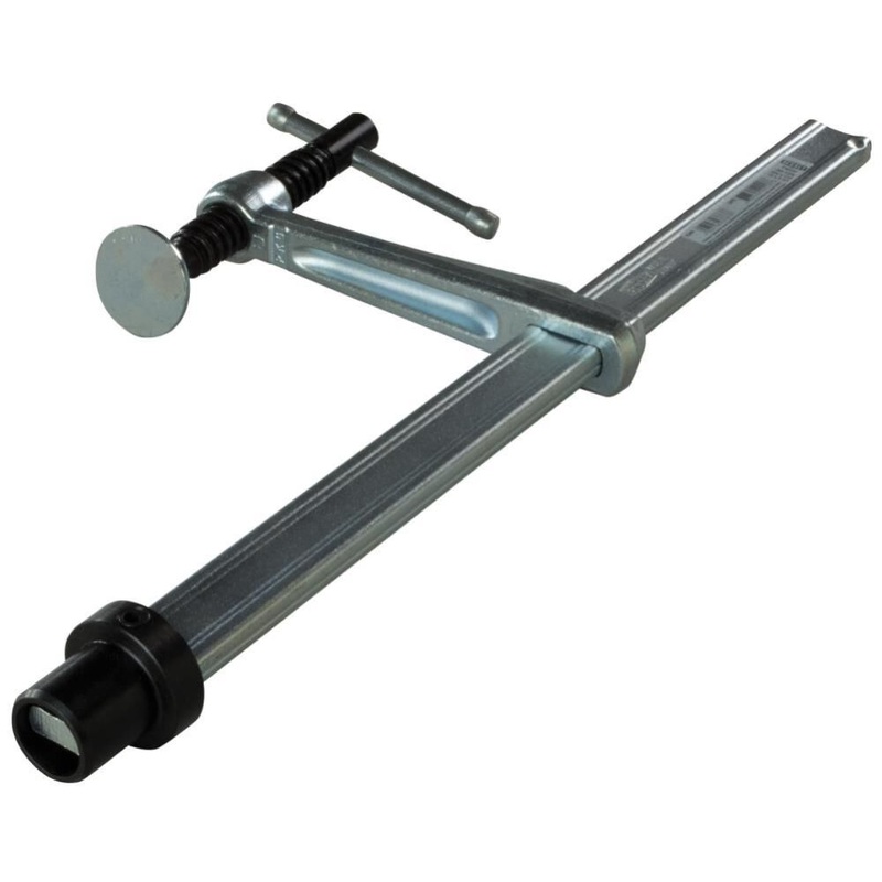Welding Table Clamp 12in Capacity 4.75in Throat Depth T Bar STD Pad for 28 mm Matrix Tables TW28-30-12K
