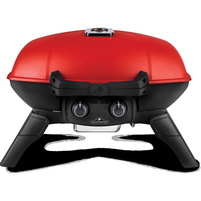 TravelQ 285 Portable Propane Gas Grill with Griddle Red TQ285-RD-1-A