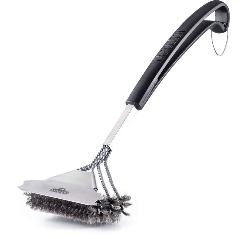 Triple-Row Grill Brush with Stainless Steel Bristles 62057