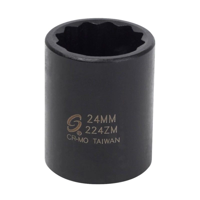 1/2 Inch Dr 24mm 12-Point Impact Socket 224ZM