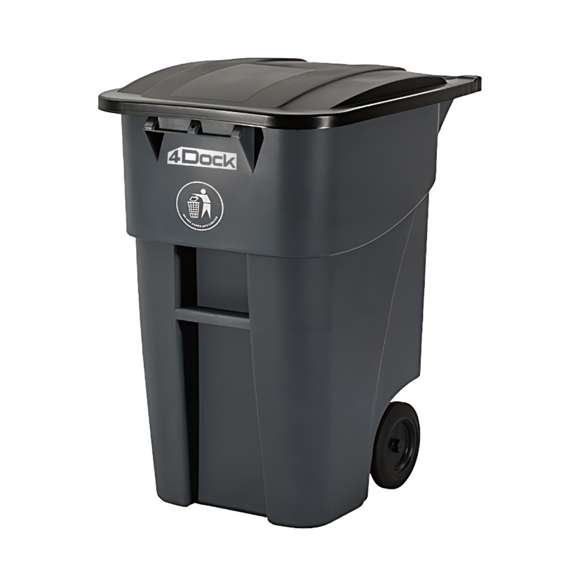 Trash Can with Wheels 52 Gallon