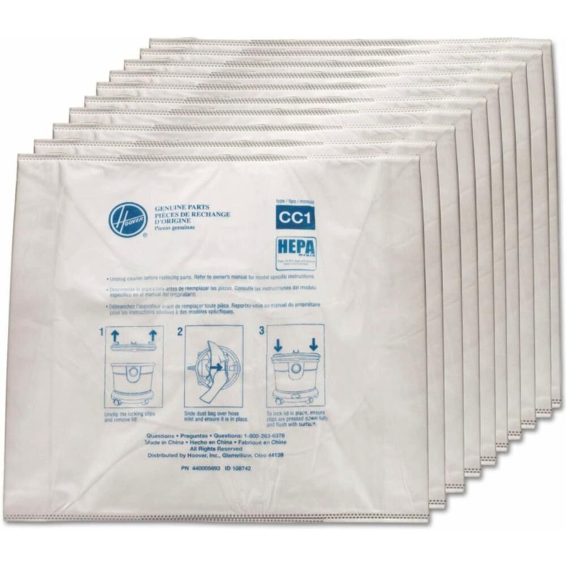 Vacuum Bag-CC1 Hepa for Hushtone CH32008 10 Pack AH10363