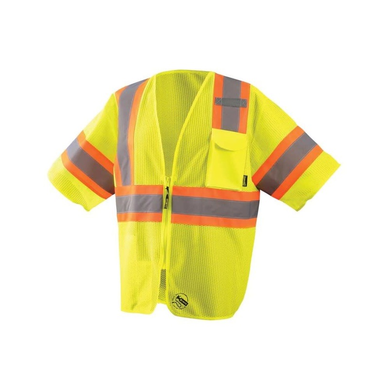Two-Tone Vest Yellow Class 3 Self Extinguishing Large TSE-IMZ32T-YL
