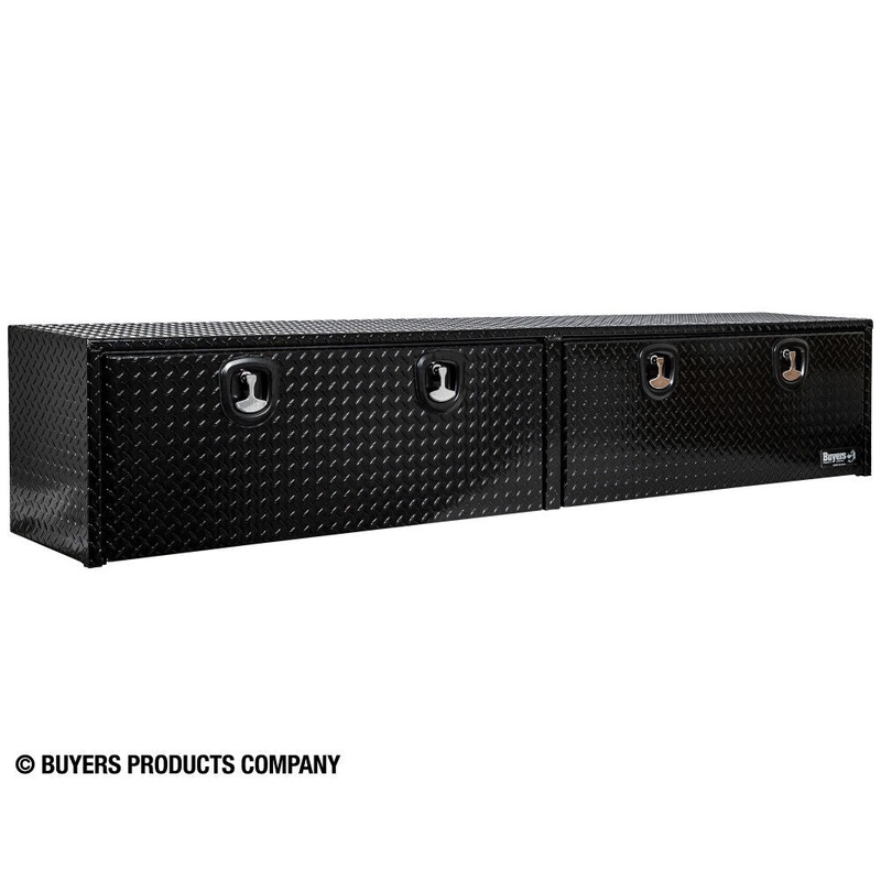Truck Box 16x13x96 Gloss Black Diamond Tread Aluminum Topsider 1721561