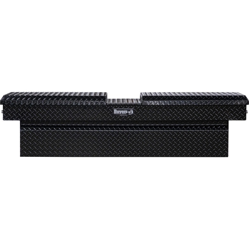 Truck Box 18x27x71 Gloss Black Diamond Tread Aluminum Gull Wing 1720420