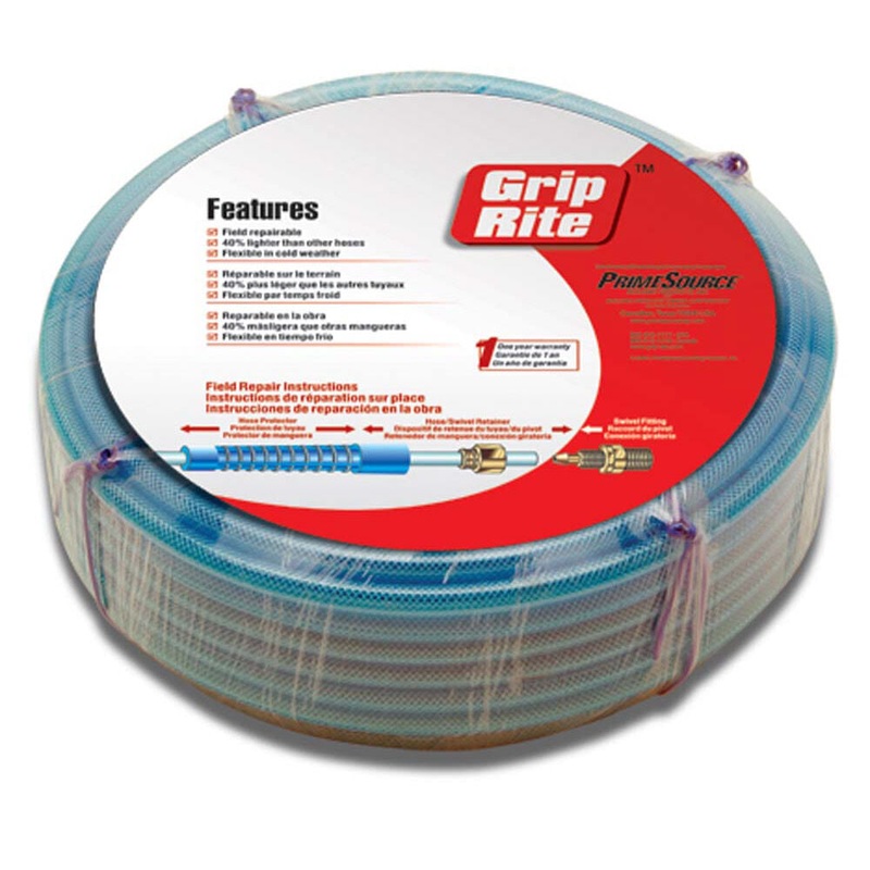1/4in X 50′ air hose with couplers GRPU1450C