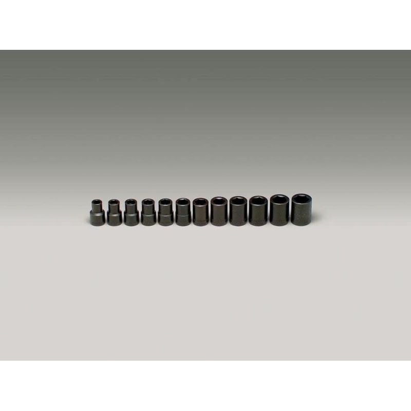 1/2 In. Dr 12 pc. 6 pt Metric Impact Socket Set 460
