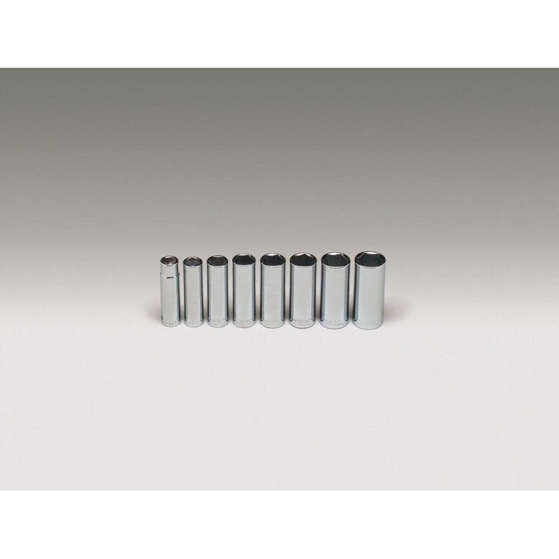 1/2 In. Dr. 8 pc. 6 Pt. Deep Socket Set 1/2 In. to 15/16 In. 410
