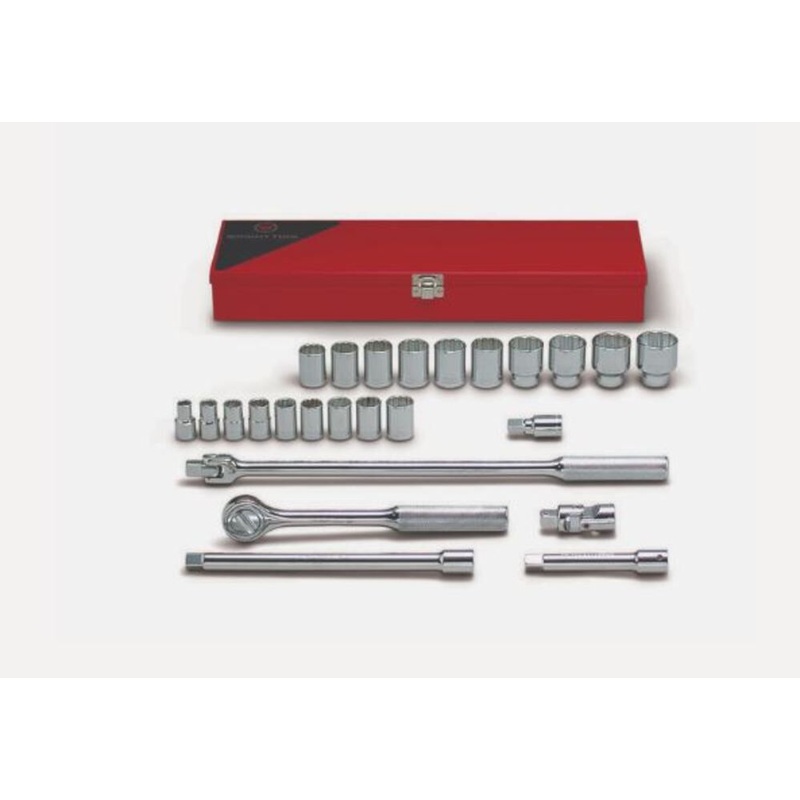 1/2 In. Drive 25 pc. 12 pt Socket Set 424