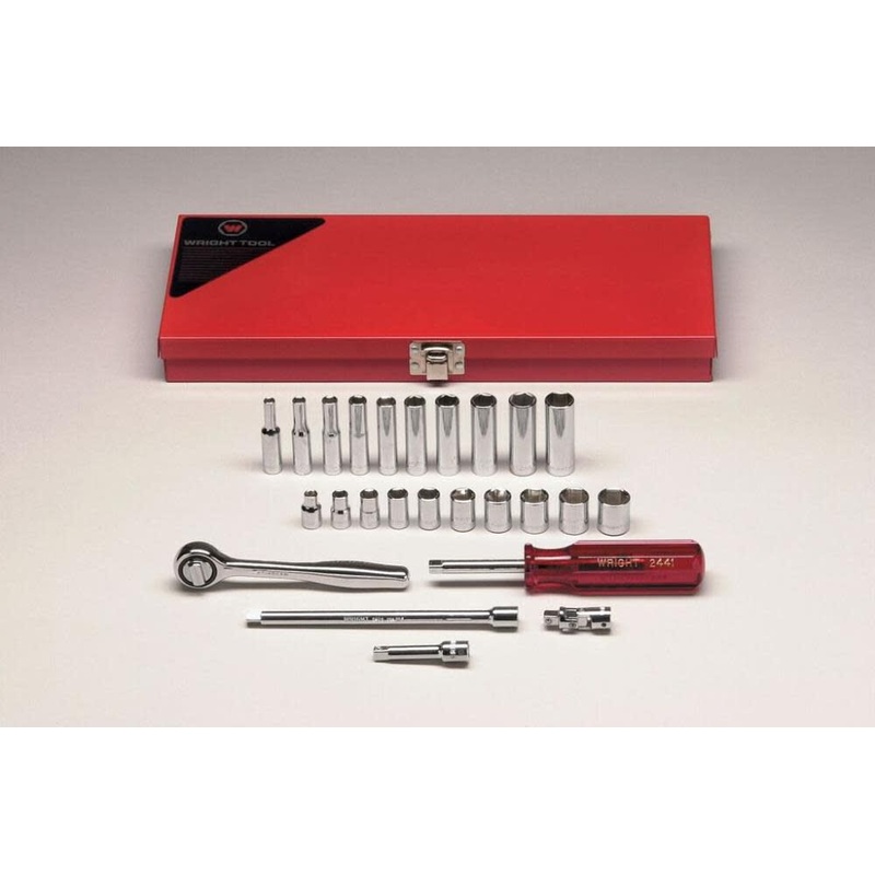 1/4 In. Drive 25 pc. 6 pt std & Deep Metric Socket Set 224