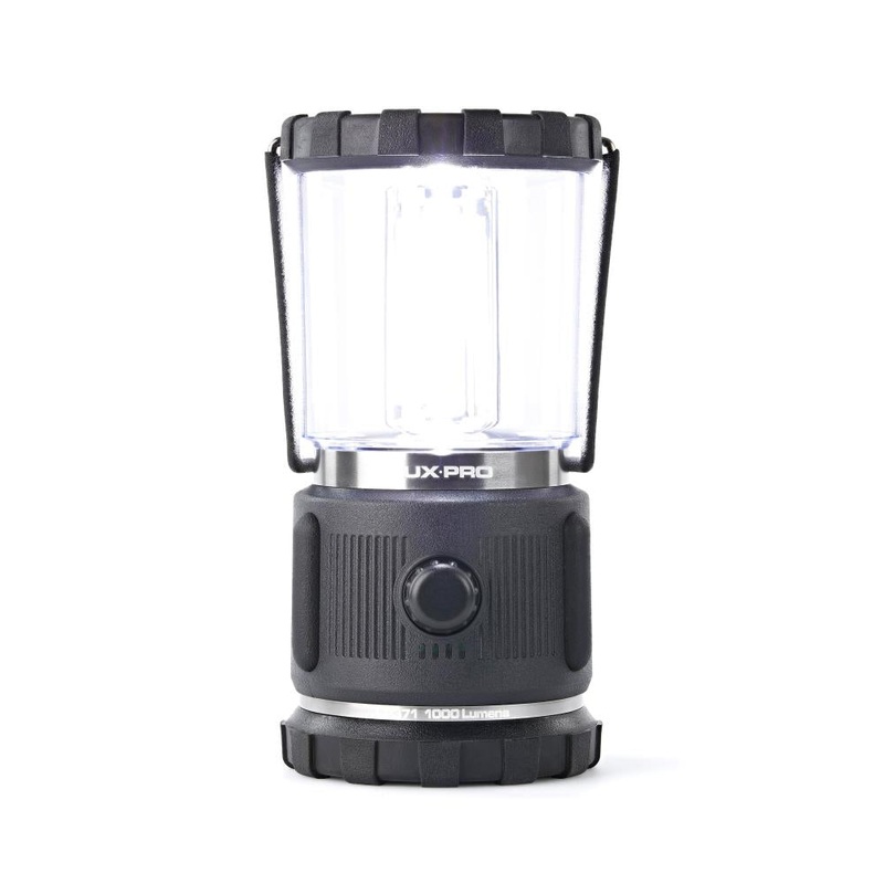 1000 Lumens Camping Lantern – Variable Dial Control, Rugged & Durable, LED Bulb, Battery Powered, Water Resistant, Black Finish LP371