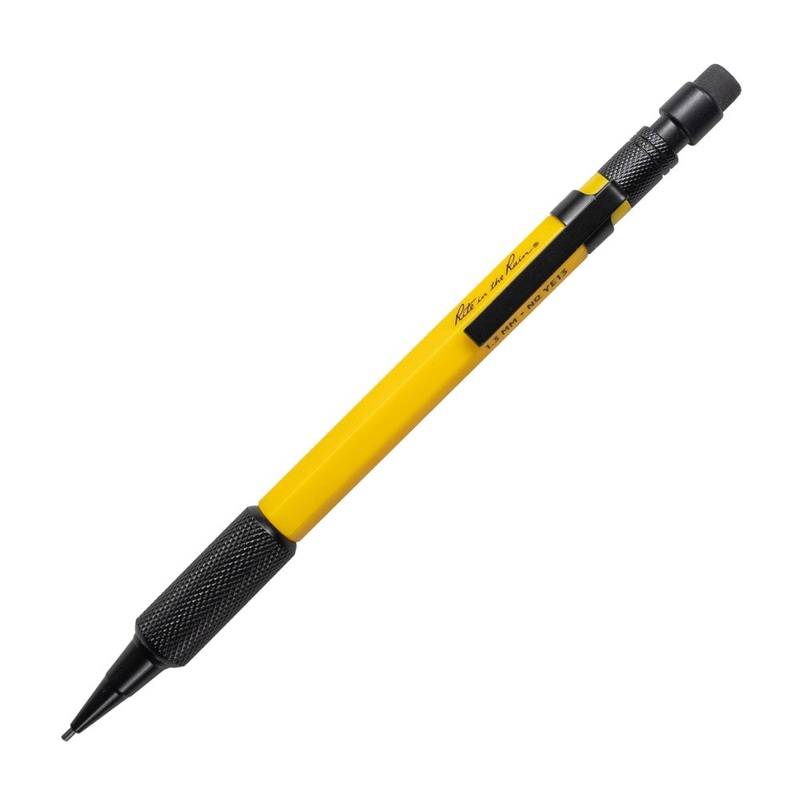 Weatherproof Mechanical Pencil, Yellow Barrel, 1.3mm Black Lead – Strong Resin & Metal Construction – All-Weather Writing Utensil YE13