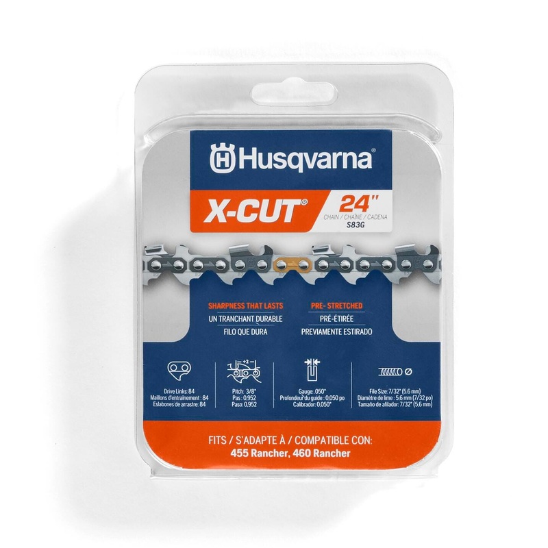 X-Cut S83G 84 Link Replacement Chainsaw Chain For 24-in, 0.05-in Gauge, 3/8-in Pitch 529475084