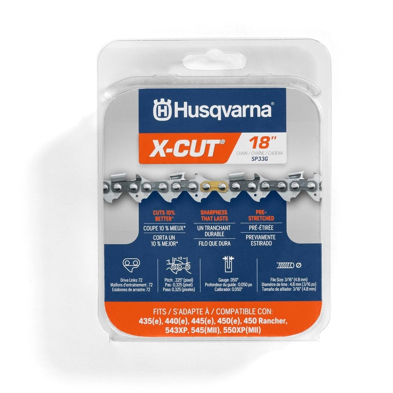 X-Cut SP33G 72 Link Replacement Chainsaw Chain For 18-in, 0.05-in Gauge,0.325-in Pitch 581643603
