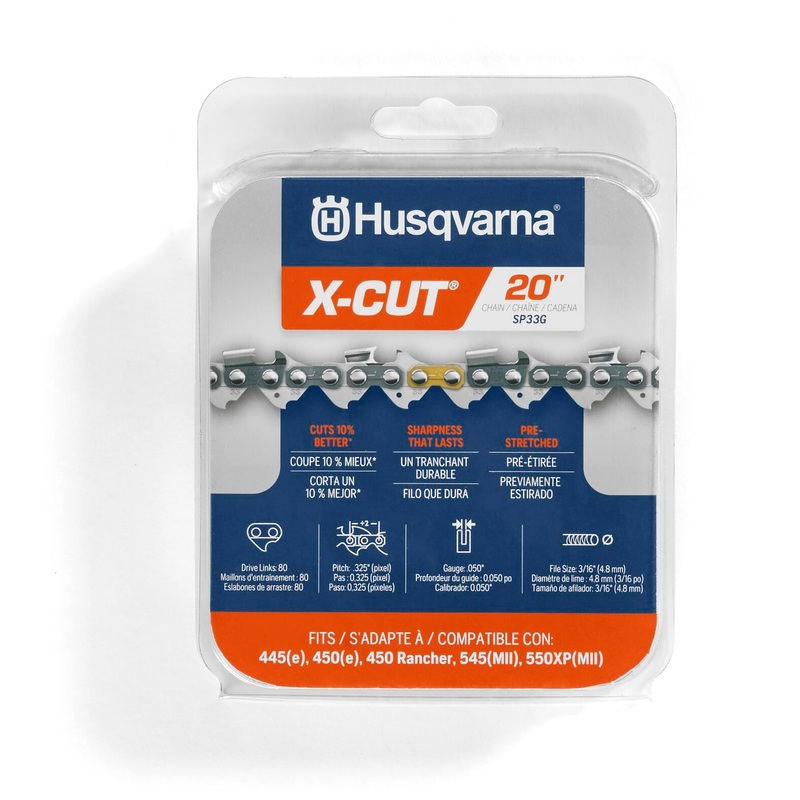 X-Cut SP33G 80 Link Replacement Chainsaw Chain For 20-in, 0.05-in Gauge,0.325-in Pitch 581643604