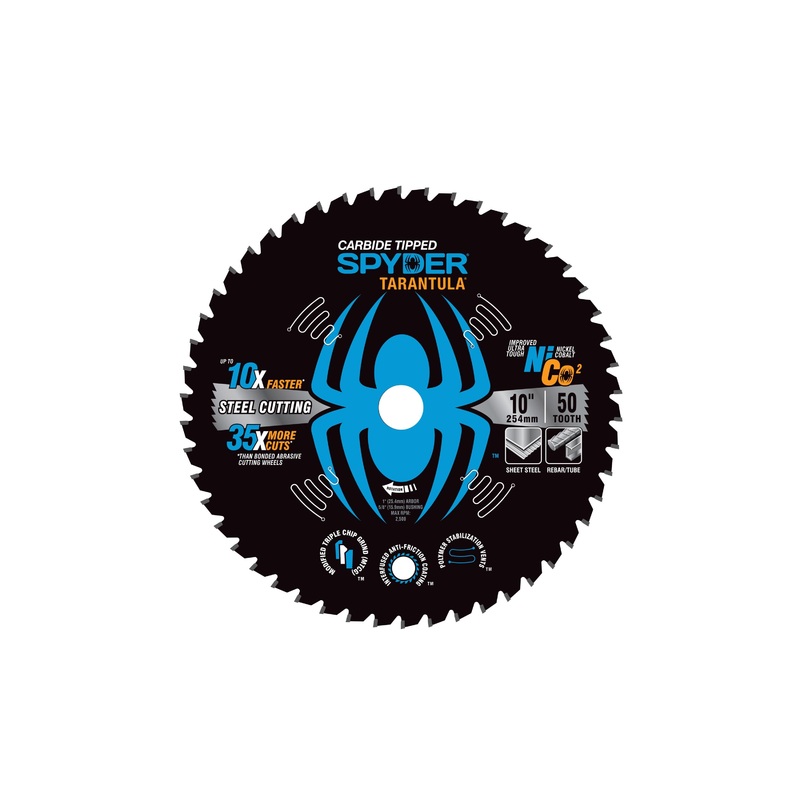 10-in 50-Tooth Tungsten Carbide-tipped Steel Circular Saw Blade 13504