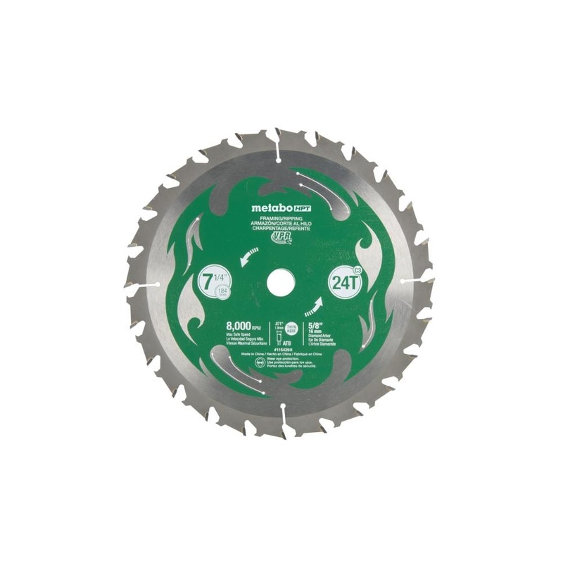 Viper 7-1/4-in 24-Tooth Rough Finish Carbide Circular Saw Blade Set (3-Pack) MET-115430