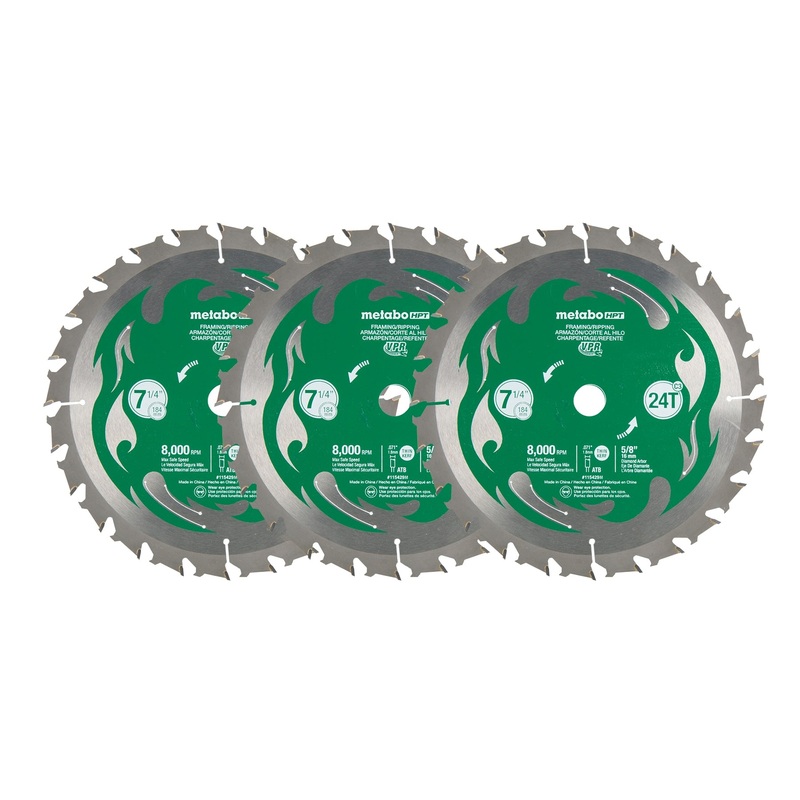 Vpr 7-1/4-in 24-Tooth Rough Finish Carbide Circular Saw Blade Set (3-Pack) MET-115430M