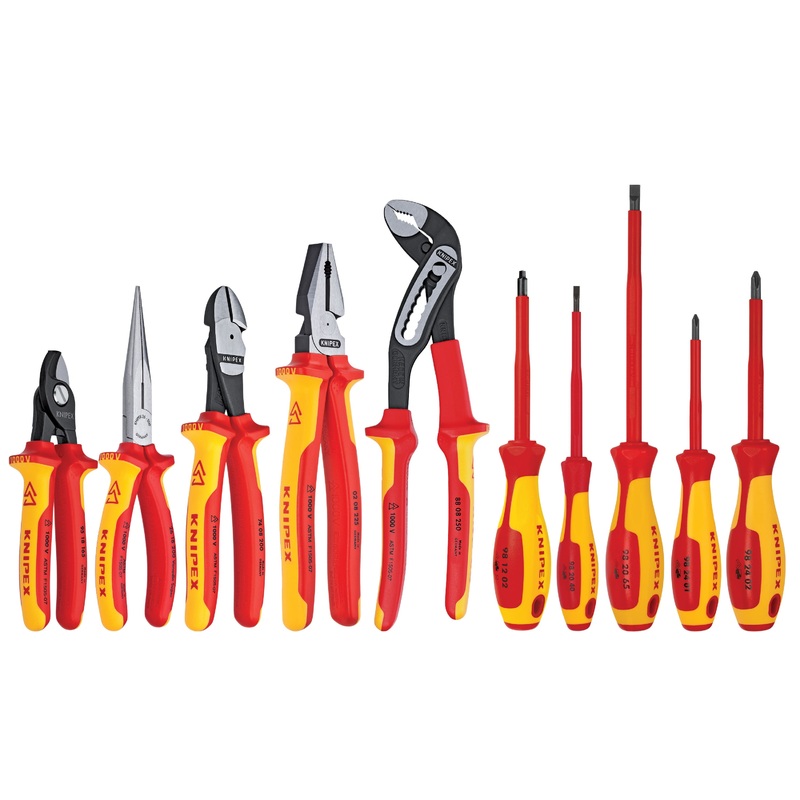 10-Piece Electrical Tool Set with Insulated Comfort Grip Handles, 1000V VDE-Tested, Black Oxide Finish 9K 98 98 30 US