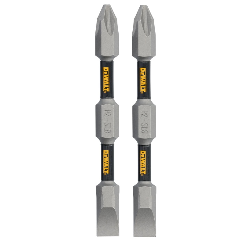 TOUGH GRIP 2-3/4-in #2 Phillips/#8 Slotted Phillips/Slotted Screwdriver Bit (2-Piece) DWAF2DETG2