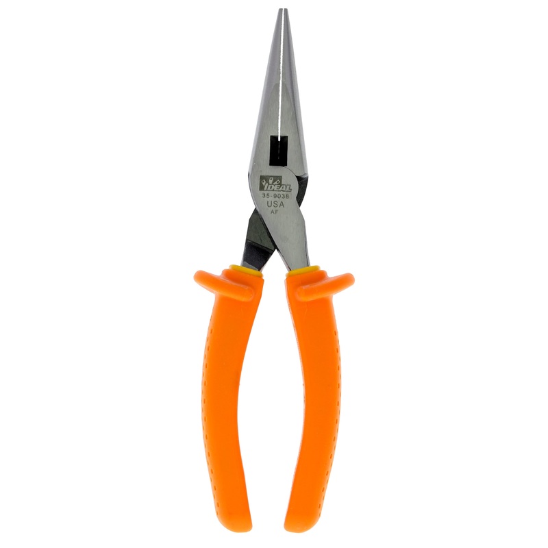 1000 Volt 8.5-in Insulated Electrical Needle Nose Pliers with Wire Cutter 35-9038
