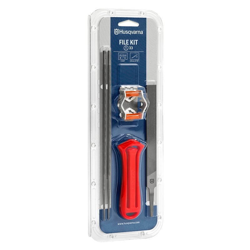 X-Cut 340/350 Chainsaw File Kit, Sharpening Kit for Chainsaw Chain, 13.5-in, Includes file handle, combination file guide, 2 round files and 1 flat File 586933403