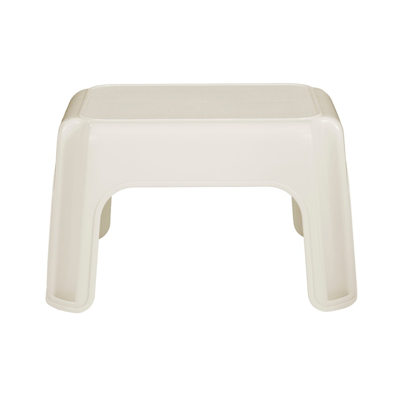 1-Step 300-lb Capacity Off-white Plastic Step Stool FG420087BISQU