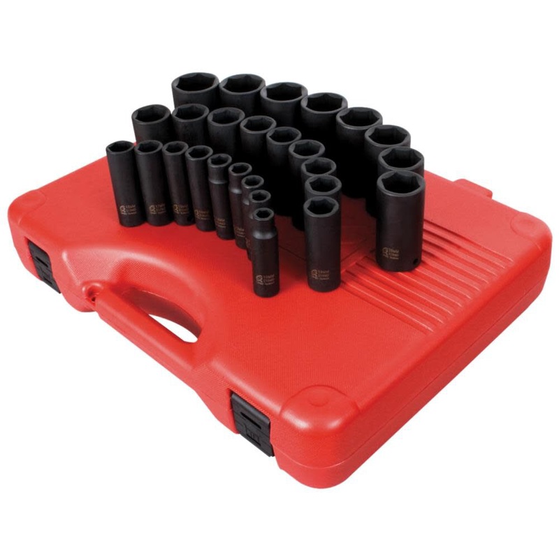 1/2 In. Drive Deep Metric Impact Socket Set 26 pc. 2646