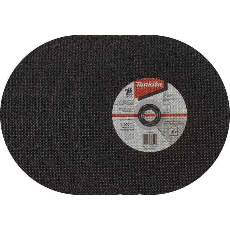 Thin Cut Off Wheels for Aluminum Cutting 14in x .110in x 1in Type 1 30 Grit 5pk E-04983-5