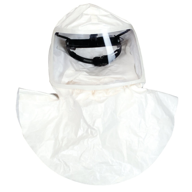 Tychem Hood Single Bib White Threaded 20pk 10095739