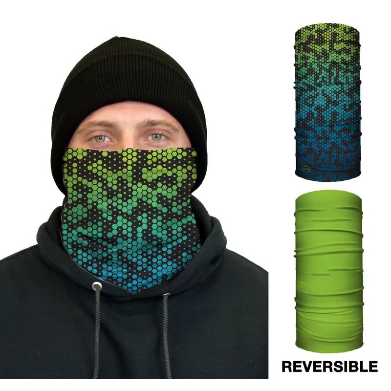 Thermal Face Guard Reversible Geometric and Green Pattern TH-GEOGREEN