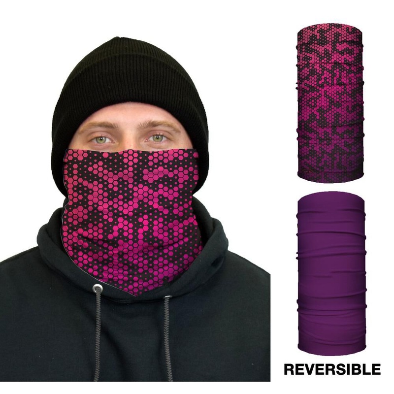 Thermal Face Guard Reversible Geometric and Pink Pattern TH-GEOPINK