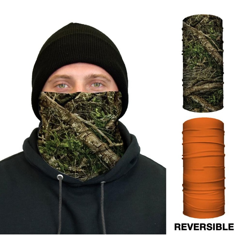 Thermal Face Guard – Reversible Tree Camo and Orange Pattern TH-TREE