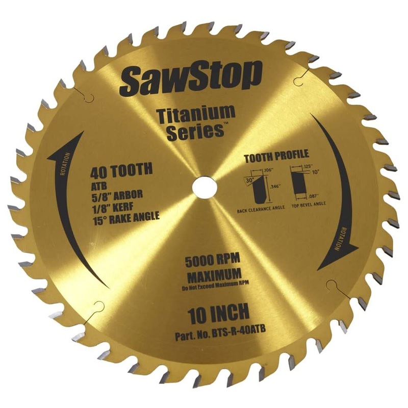 10 In. 40 Tooth (ATB) Ripping Blade – Titanium Series Premium Woodworking Blade BTS-R-40ATB