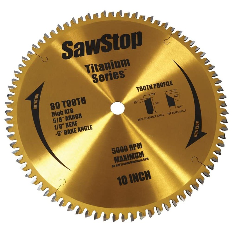 Titanium Series Premium Woodworking Blade – 10In x 80T High AT Plywood Blade BTS-P-80HATB