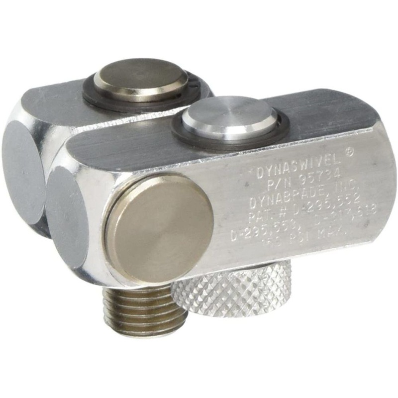 1/4in NPT Flow Control Swivel Aluminum Airline Connector 95734
