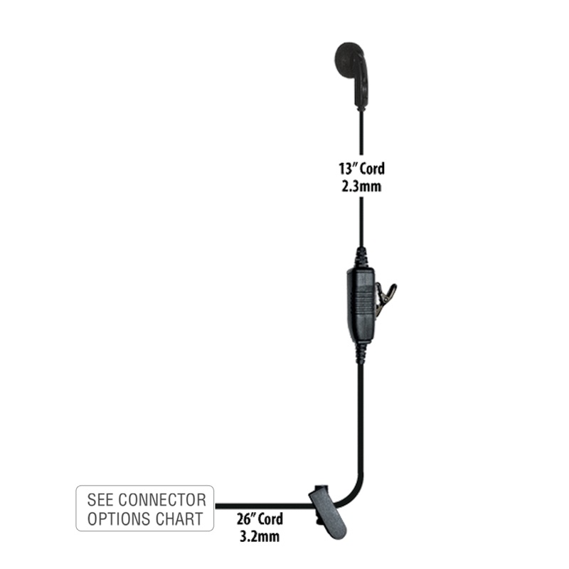 VAPOR Single-Wire PTT Radio Earpiece