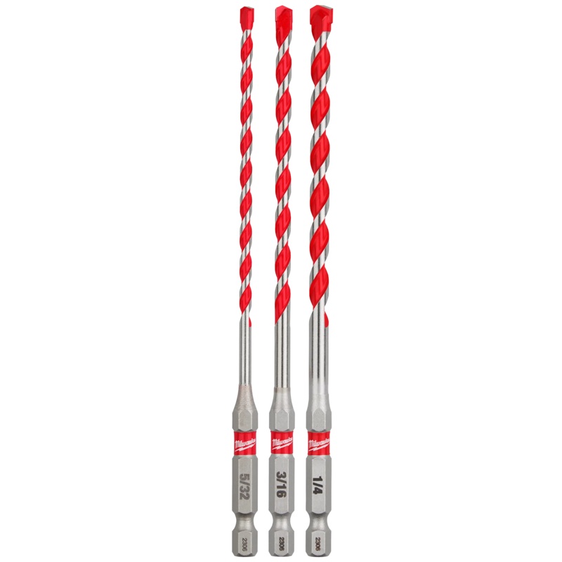 MILWAUKEE 3 PC. SHOCKWAVE IMPACT DUTY Carbide Hammer Drill Bit Set