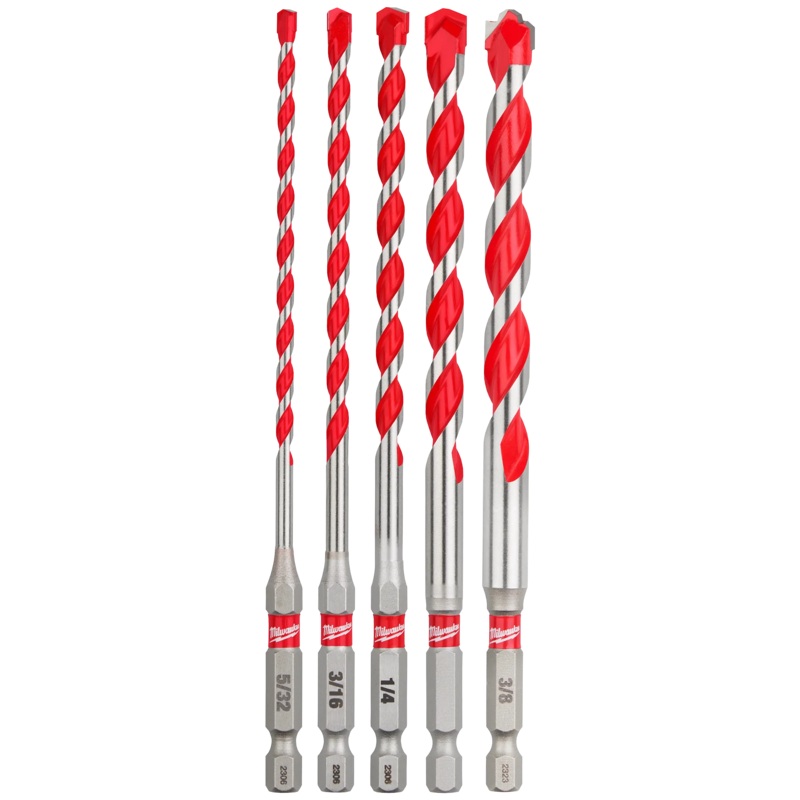 MILWAUKEE 5 PC. SHOCKWAVE IMPACT DUTY Carbide Hammer Drill Bit Set