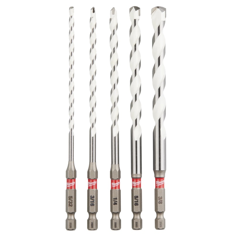 MILWAUKEE 5 PC. SHOCKWAVE IMPACT DUTY Carbide Multi-Material Drill Bit Set