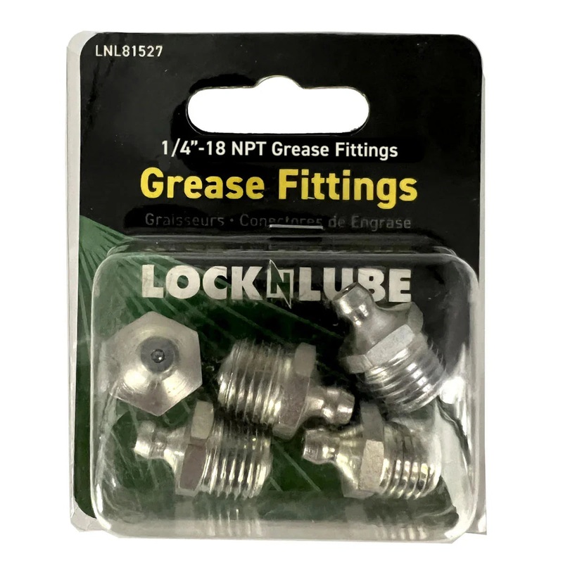 LOCKNLUBE Grease Fittings – 1/4-18 NPT Grease Fittings