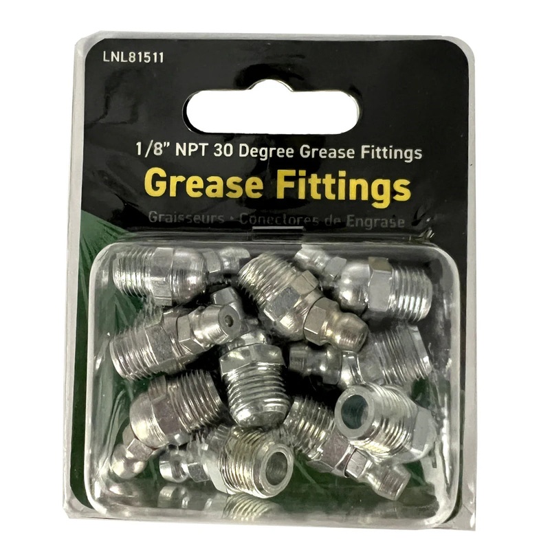 LOCKNLUBE Grease Fittings – 1/8 NPT 30 Degree Grease Fittings
