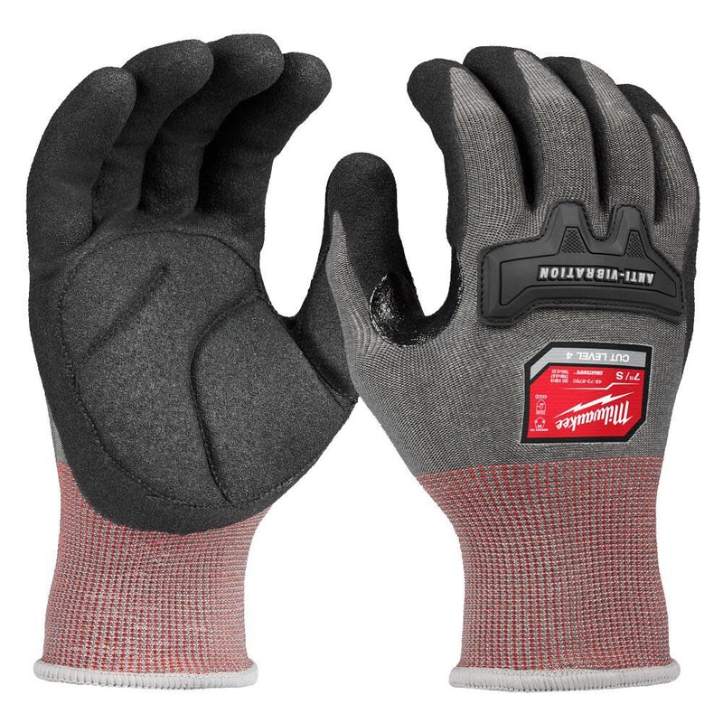 MILWAUKEE Anti-Vibration Cut Level 4 High Dexterity Nitrile Dipped Gloves