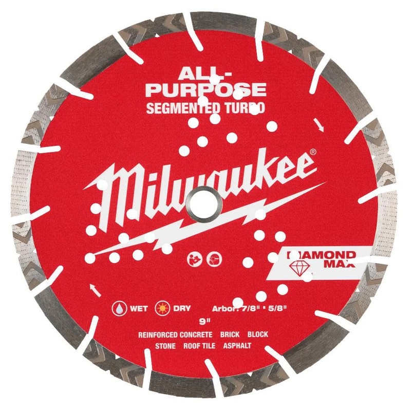 MILWAUKEE DIAMOND MAX Segmented Turbo All-Purpose Blades