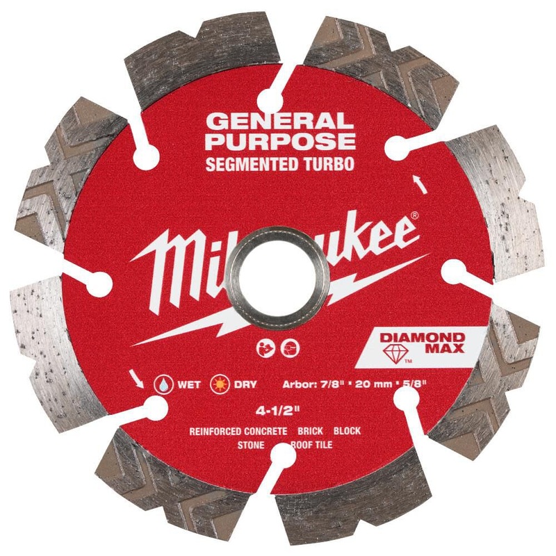 MILWAUKEE DIAMOND MAX Segmented Turbo General Purpose Blades