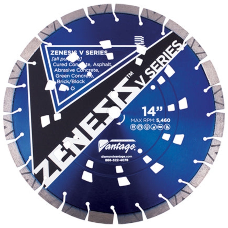 DIAMOND VANTAGE ZENESIS V Series High Speed / Masonry & Low HP General Purpose Blades