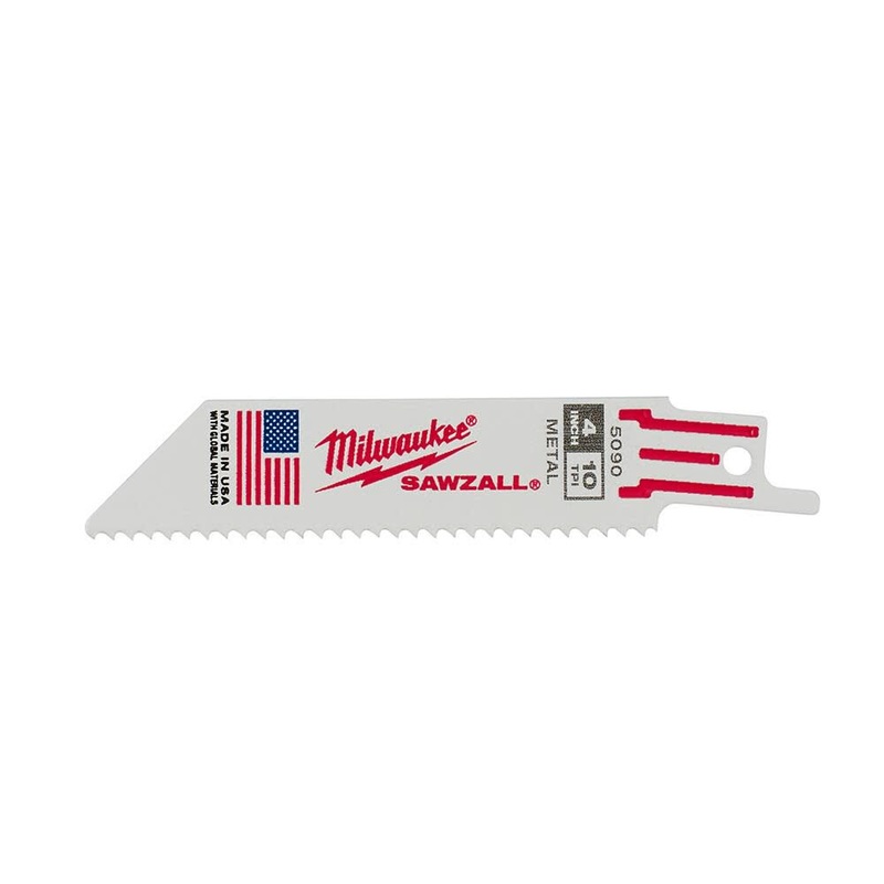 MILWAUKEE 10 TPI SAWZALL Standard Metal Blades For Schedule 80 Pipe & Rebar