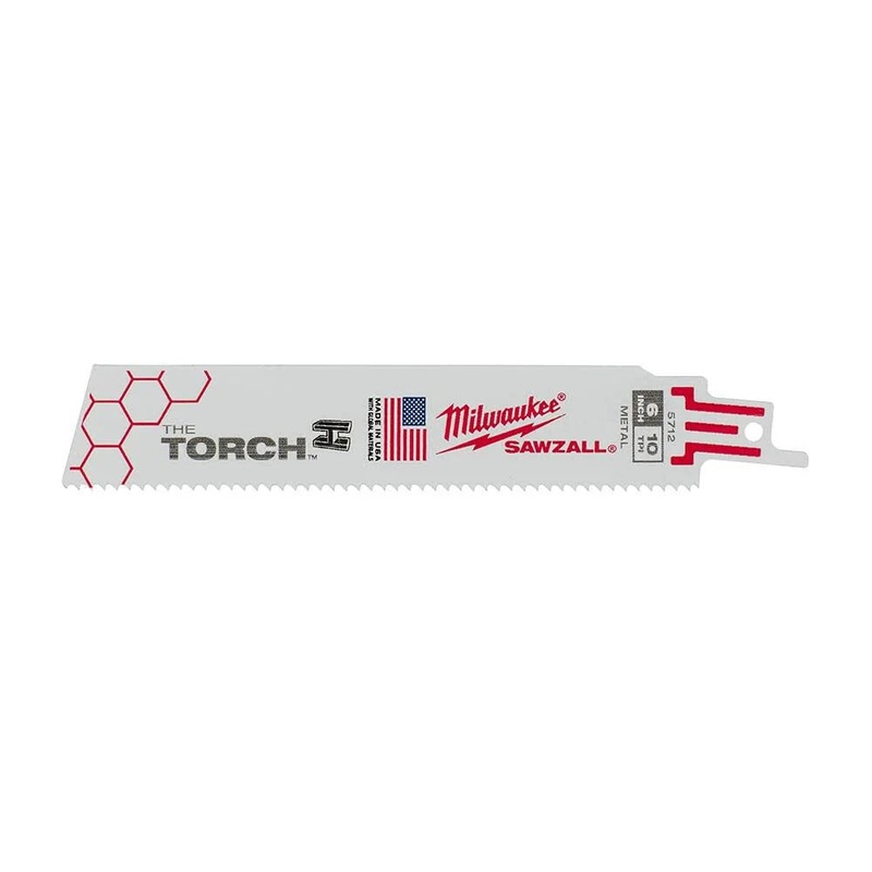 MILWAUKEE 10 TPI TORCH Metal SAWZALL Blade For Schedule 80 Pipe & Rebar (25 PACK)
