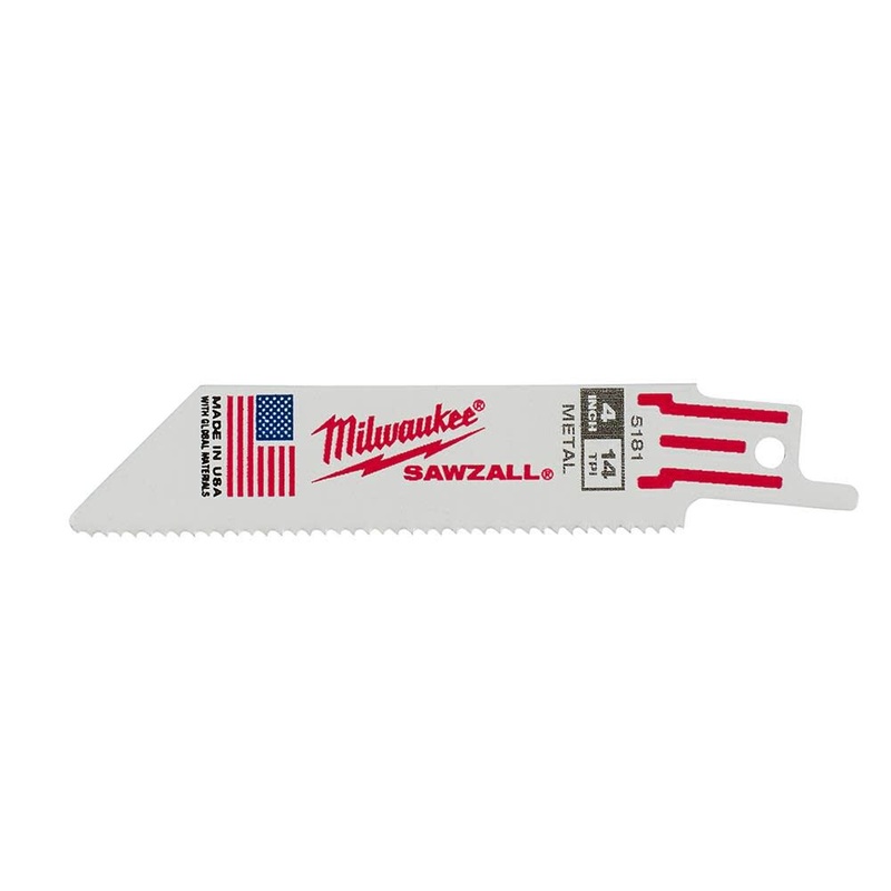 MILWAUKEE 14 TPI SAWZALL Standard Metal Blades For Schedule 40 Pipe & Angle Iron